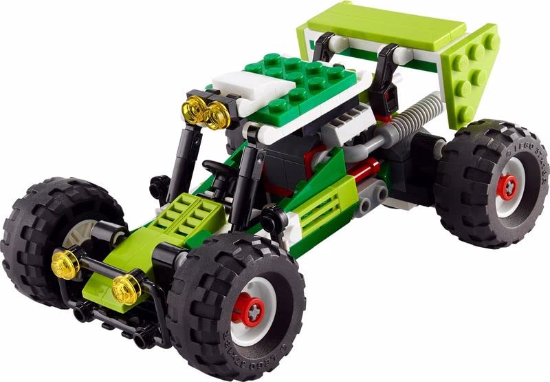 Lego 31123 Creator 3 in 1 All Terrain Buggy, Backhoe Loader, ATV Toy for Kids, Set of 3 Construction Vehicles