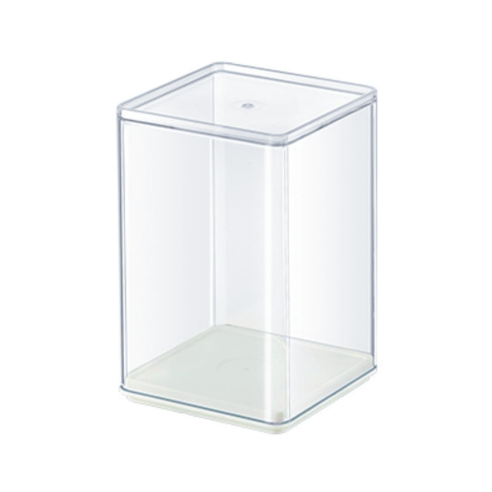 Clear Figure Display Case 3x3x4.5 inch Small Acrylic Figurine Storage Box Showcase for Collectibles Minifigure Mini Dolls Toys Organizer