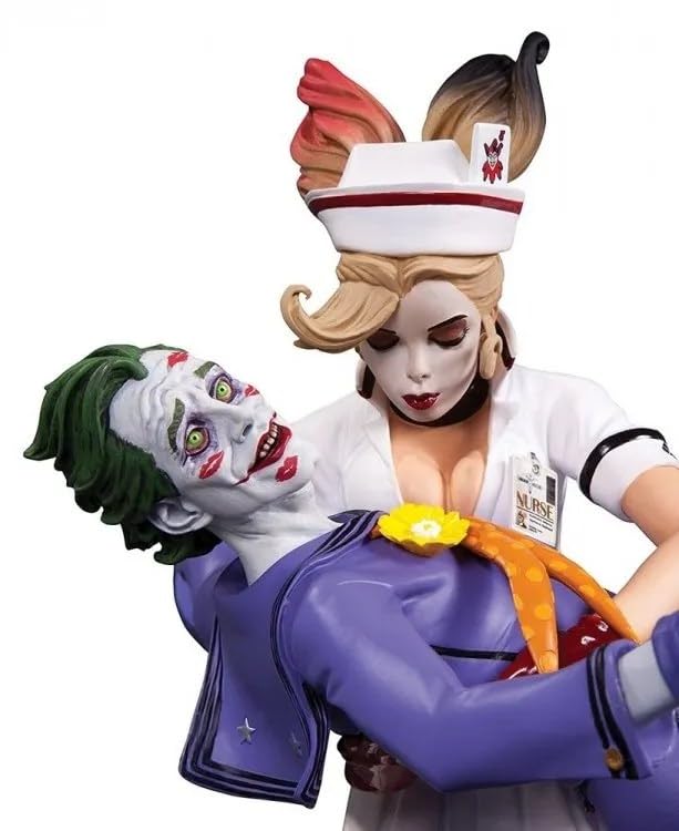 DC Comics Bombshells 10 Inch Statue Figure - Joker & Harley Quinn (2nd Edition)