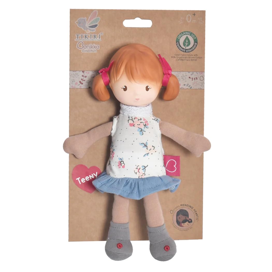 Tikiri Teeny Organic Doll with Natural Rubber Head