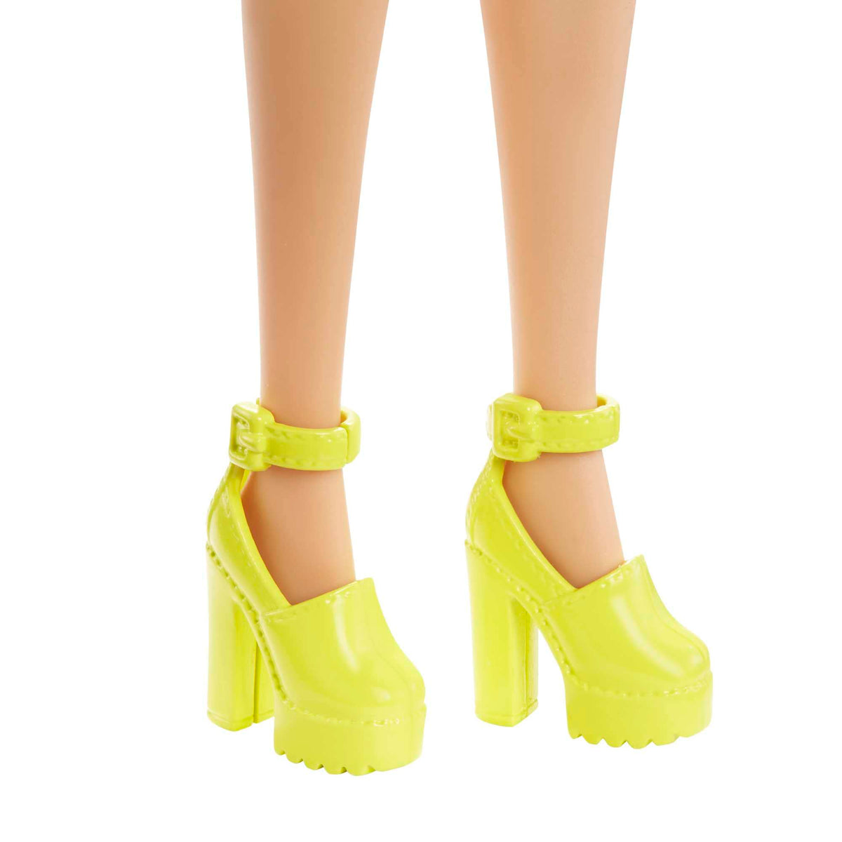 Barbie Fashionistas Doll #197 with Blonde Hair & Braces Wearing Rainbow Tiered Dress & Accessories Including Platform Shoes & Sunglasses