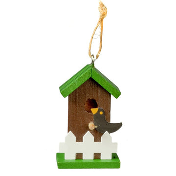 Town Square Miniatures Dolls House Bird House Box Green Miniature Garden Accessory