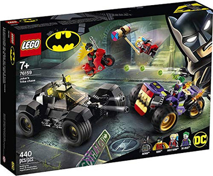 LEGO DC Batman Joker's Trike Chase 76159 Super-Hero Cars and Motorcycle Playset, Mini Shooting Batmobile Toy, for Fans of Batman, Robin, The Joker