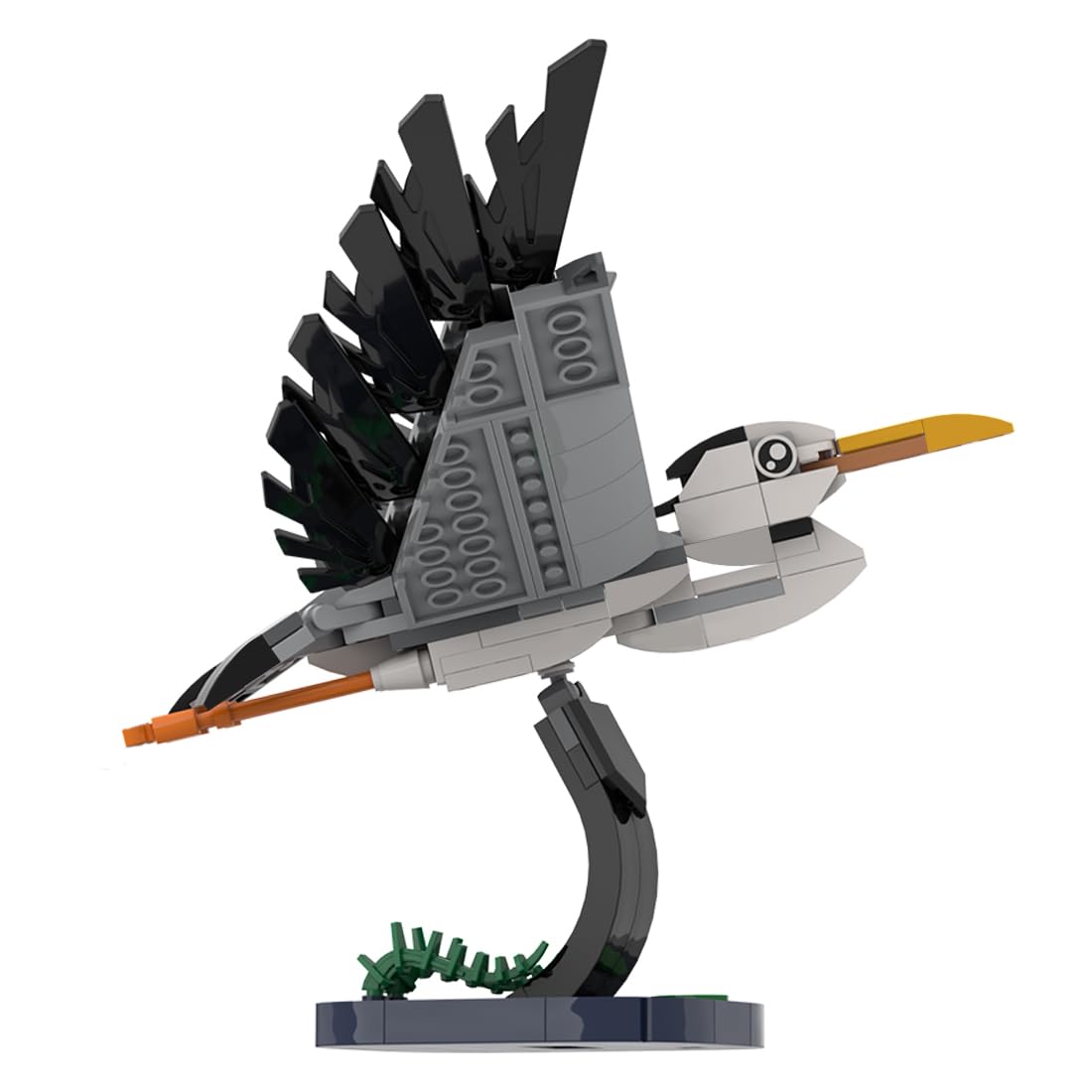 GoAssemb Flying Heron Building Blocks Set, MOC-212038 - Creative Bird Model Kit for Adults, Detailed DIY Construction, Easter Gift or Decoration, 234