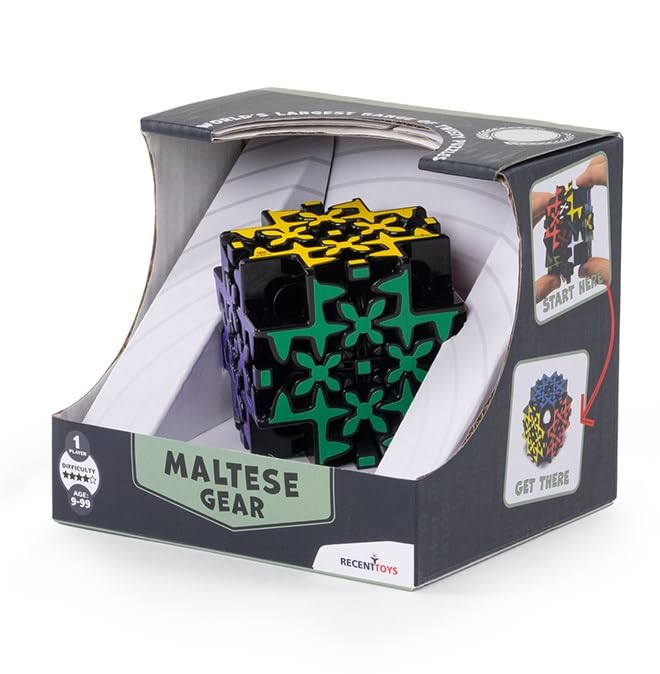 Meffert's Maltese Gear - The Original Twisting Gears Cube Brainteaser Puzzle Challenge from Recent Toys - Travel Friendly Fun for Ages 9 to Adult