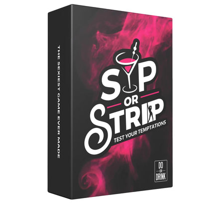 Do or Drink Sip or Strip Adult Drinking Card Game for Couples, Date Night & Parties - 250 Dares, Questions & Challenges for Boyfriend, Girlfriend, or
