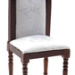 Classics by Handley Dollhouse Miniature Side Chair Walnut with White Fabric