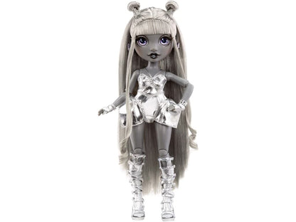 Rainbow High Shadow Series 1 Luna Madison- Grayscale Fashion Doll. 2 Metallic Grey Designer Outfits to Mix & Match, for Kids 6-12 Years Old and
