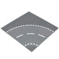 Feleph Classic Road Street Base Plates, City Town Curve Road Building Kit, 25 x 25 cm Baseplate for Building Bricks Compatible with All Major Brands