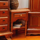EatingBiting 1:12 1/12 Scale Miniature Wooden Furniture Dollhouse Closet Wardrobe Cabinet Bedside Table Nightstand Figurines for Acessories Coffe