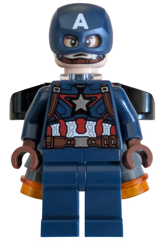 LEGO Superheroes: Captain America Minifigure with Shield and Jetpack 6+