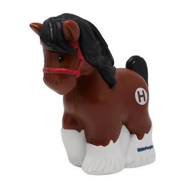 Fisher-Price Replacement Part for Collectible Little People Alphabet Fun Zoo Safari Farm Playset JGR92 - Replacement Letter H Brown and White Horse