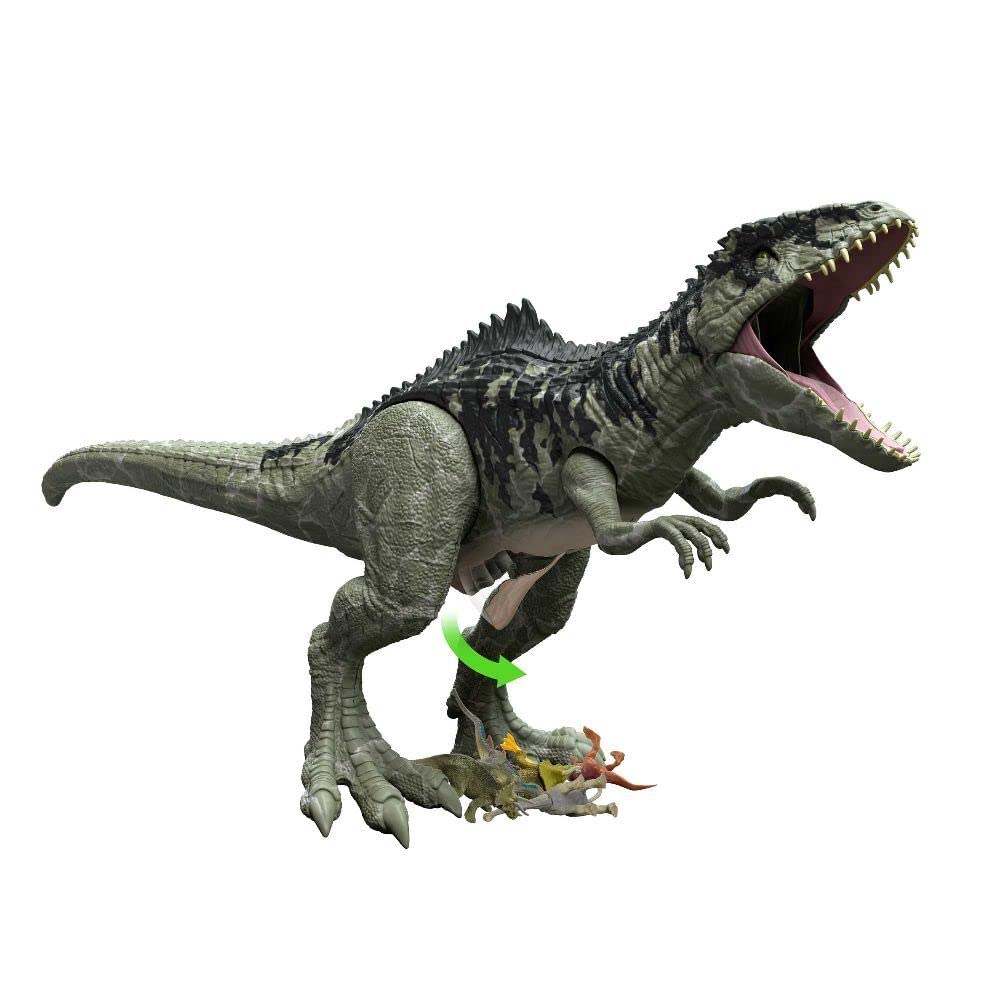 Mattel Jurassic World Super Colossal Dinosaur Action Figure, Large Giganotosaurus Dino Toy with Eating Feature, 3+ Feet Long