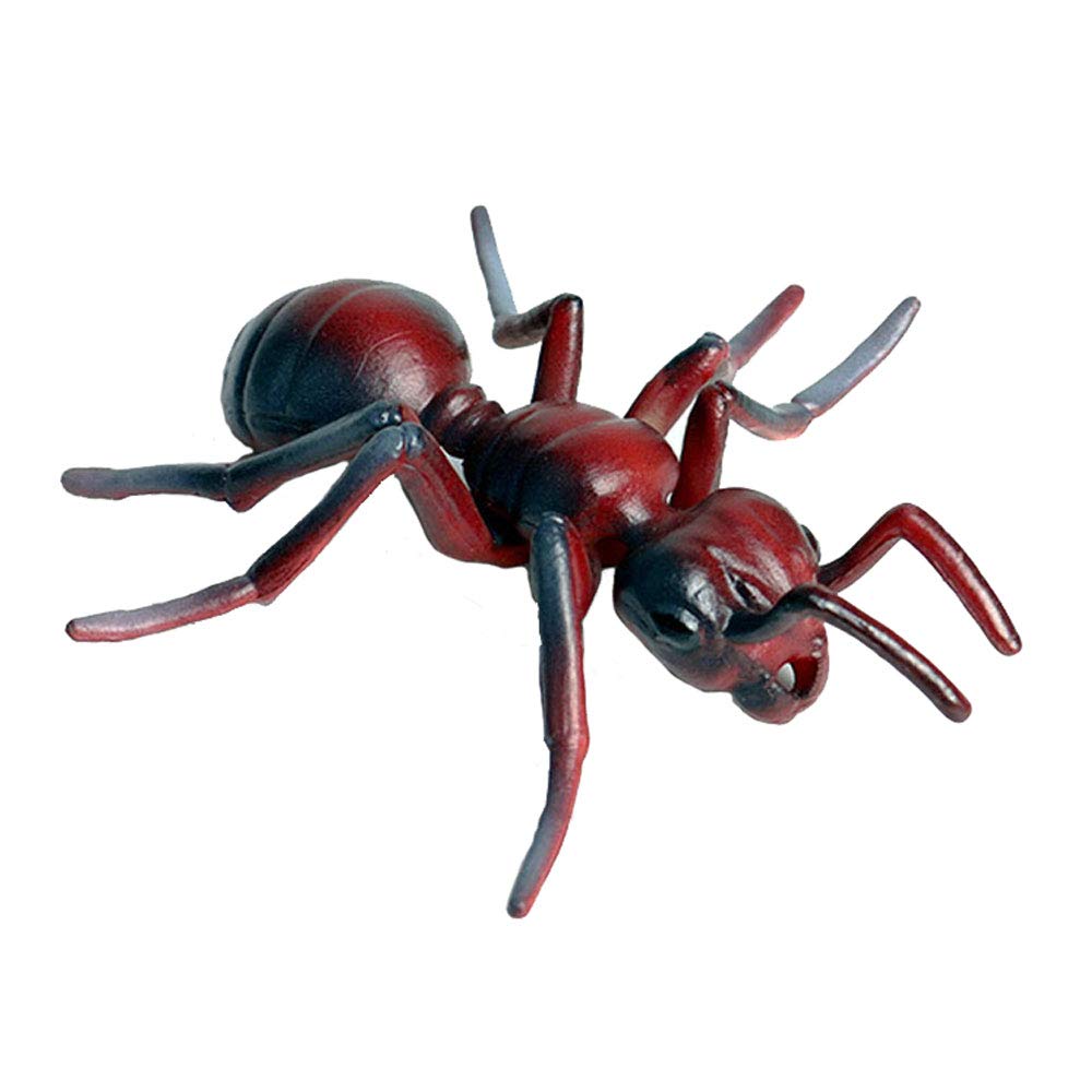 JOKFEICE Realistic Animal Figures Red Ant Figurines Insect Toy, Science Project, Cake Topper, Early Educational Toys Birthday for Toddlers Kids Age 3