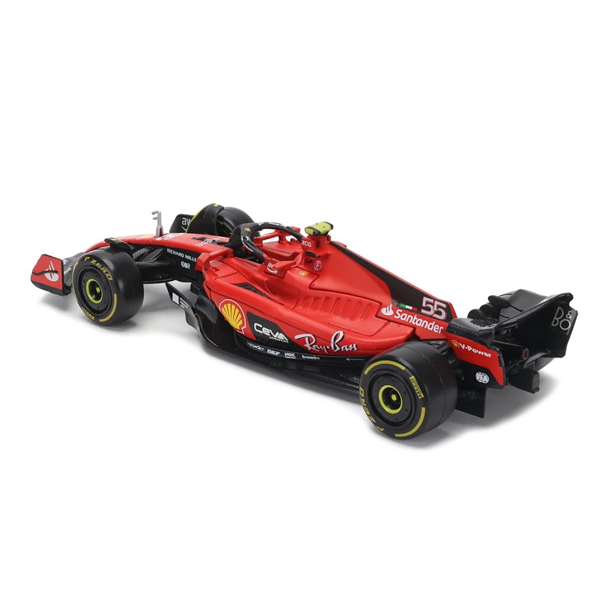 HTLNUZD 2023 1/43 SF23#55 Racing Model Car for F1 Scuderia Ferrari 1:43 SF23#55 Sainz Alloy Car Die Cast Car Model Adult Collection Gift