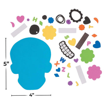 DIY Sugar Skull Magnet Kit - Makes 24 - Day of the Dead and Halloween Crafts for Kids