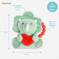 Pearhead Dinosaur Baby Teether, Silicone Teething Ring, BPA Free