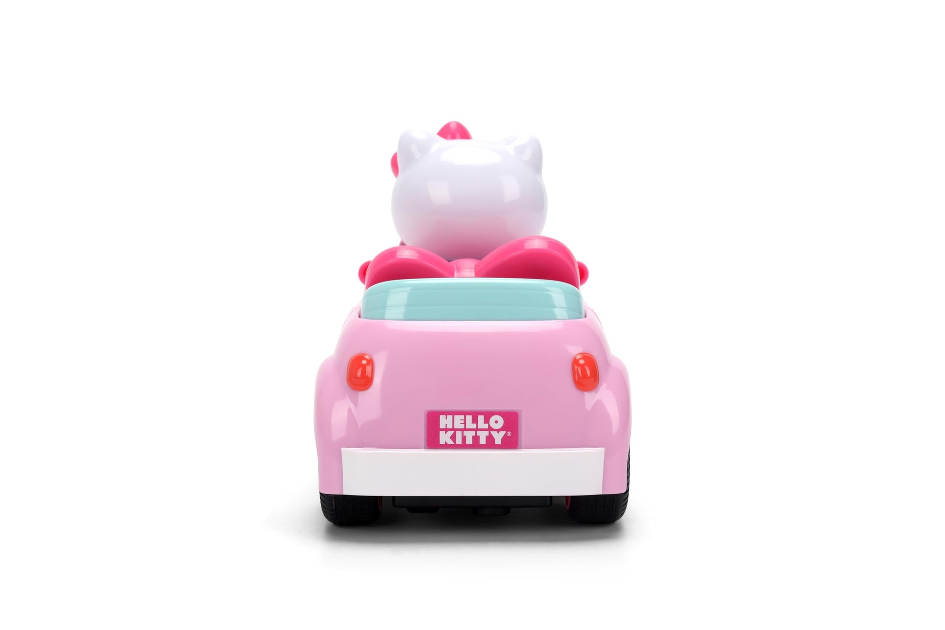 Jada Hello Kitty RC Car 1:32 Scale Vehicle - Simple Function Remote Control Pink Convertible with Non-Removable Figure Toys