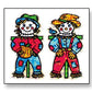 JILLSON & ROBERTS Bulk Roll Prismatic Stickers, Mr. & Mrs. Scarecrow - 100 Repeats