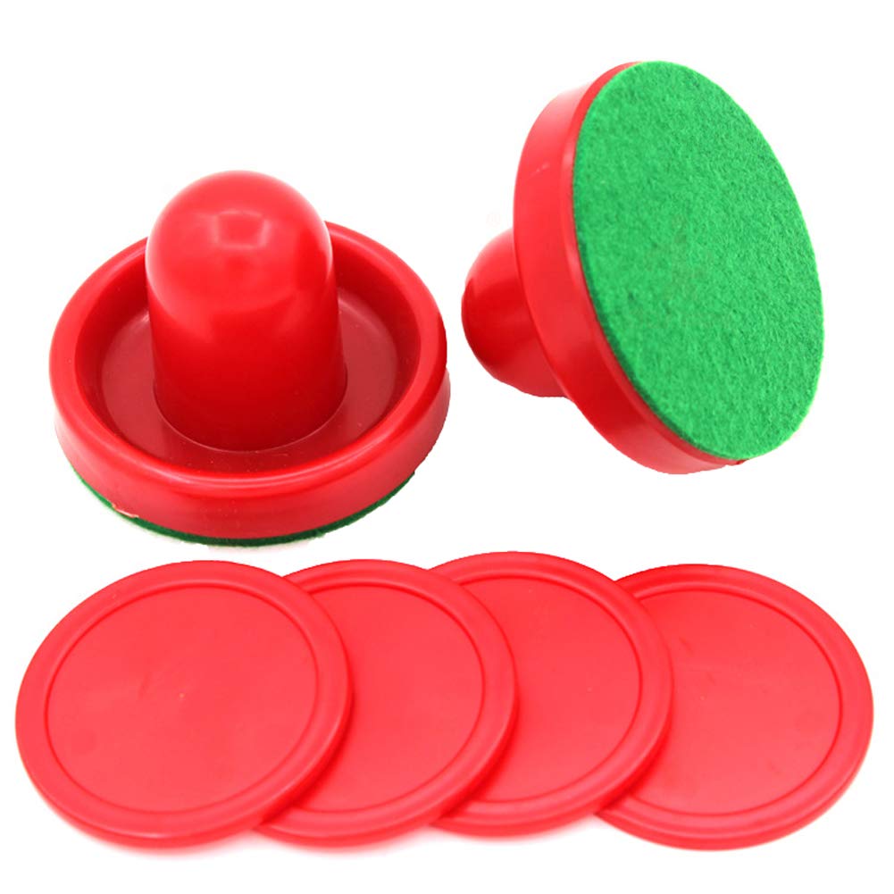 1 Set Mini Air Hockey Pushers and Air Hockey Pucks Great Goal Handles Pushers Goal Handles Paddles Replacement Accessories for Game Tables 60 MM