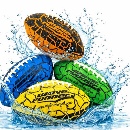 Wave Runner Water Football for Pool and Beach | Waterproof Football for Outdoor Games for Adults, Teens, and Kids - Lightweight Pool Toys, Easy Wet