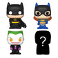 Funko Bitty POP! DC - The Joker, 4-Pack - Batman, Batgirl, The Joker and A Surprise Mystery Mini Figure - 0.9 Inch (2.2 Cm) - DC Comics Collectable