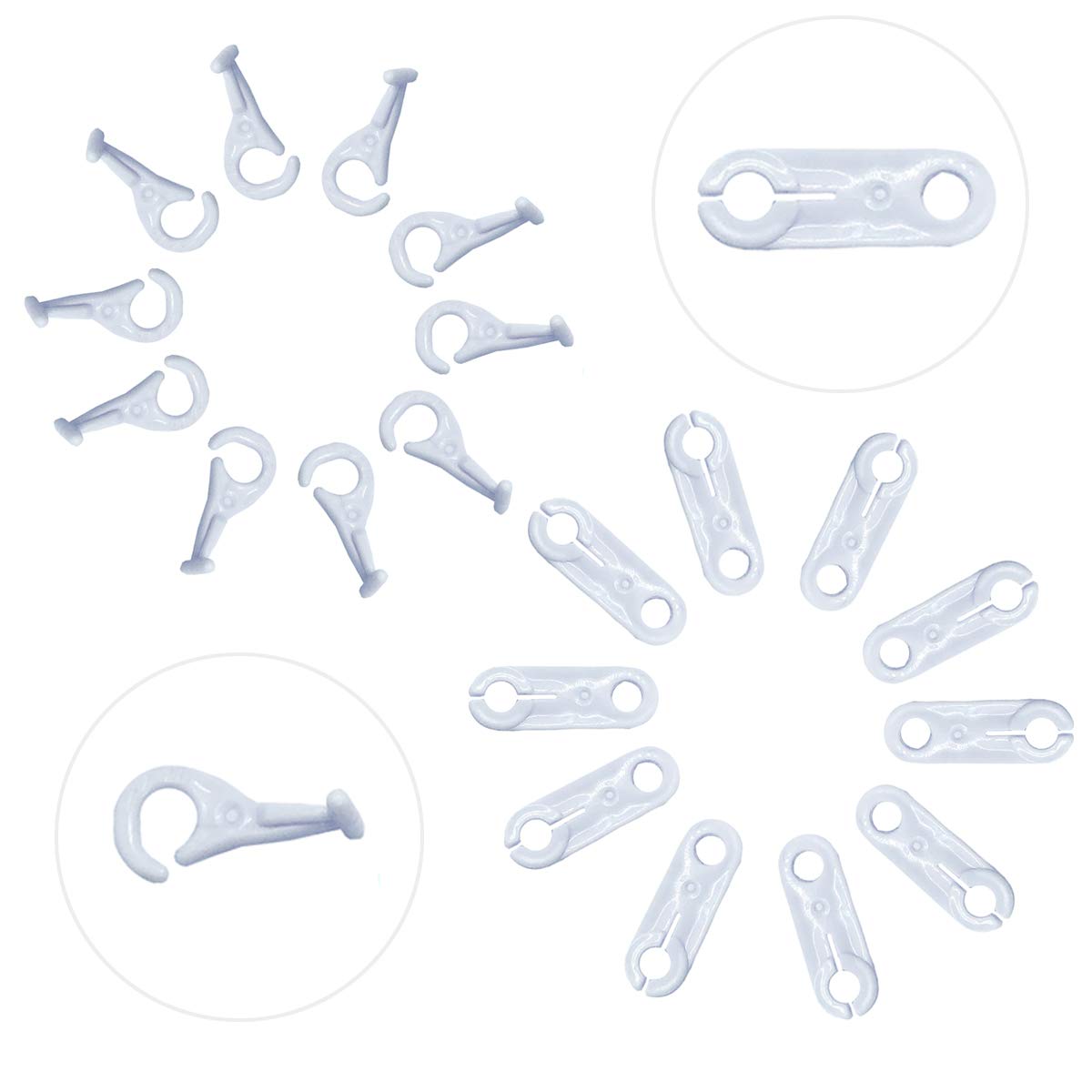 Yoogeer 10 Pairs Replacement Parts for Thomas Train Trackmaster Toys Couplers Hooks Eyes -White