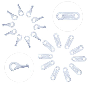 Yoogeer 10 Pairs Replacement Parts for Thomas Train Trackmaster Toys Couplers Hooks Eyes -White