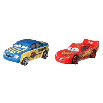 Disney and Pixar Cars 3, Race Official Tom & Lightning McQueen 2-Pack, 1:55 Scale Die-Cast Fan Favorite Character Vehicles for Racing and Storytelling