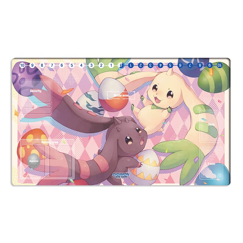 Mlikemat New DTCG Duel Playmat Digimon Board Terriermon Trading Card Game Mat Desk Pad + Free Bag (ZD002-499-SM)