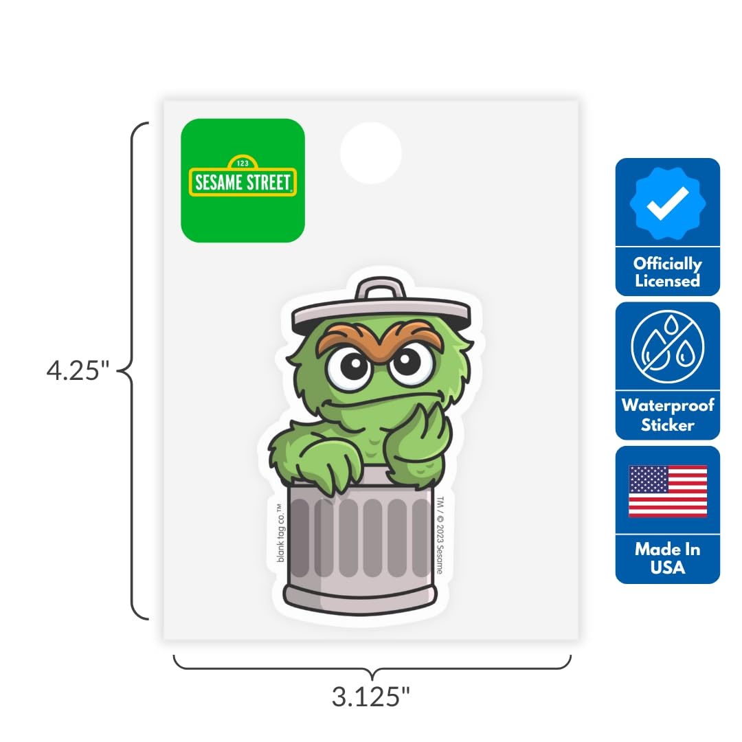 Sesame Street® 5-Pack Sticker Bundle - Waterproof Stickers for Water Bottles and Laptops
