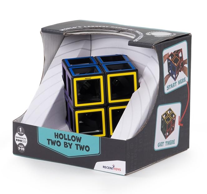 Meffert's Hollow Two by Two - The Original Transparent 2 x 2 Cube Brainteaser Puzzle - Travel Friendly Fun for Ages 9-Adult