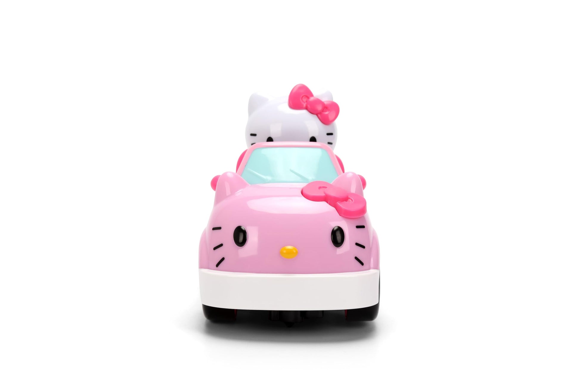 Jada Hello Kitty RC Car 1:32 Scale Vehicle - Simple Function Remote Control Pink Convertible with Non-Removable Figure Toys