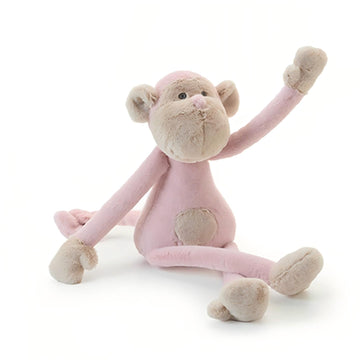 Stridewell 12in Pink Monkey Stuffed Animal Plush Toy, Soft Hugging Gift