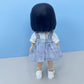 niannyyhouse 1/12 BJD Doll Clothes White Shirt Striped Skirt Shoes Socks OB11 4.3in Action Figures Doll Dressup