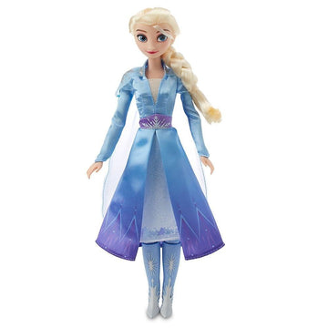 Disney Store Official Singing Doll Collection - Elsa - Fashion Doll with Satin Costume, Organza Cape, and Braided Hair - Disney Princess Toys for