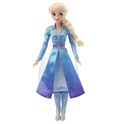 Disney Store Official Singing Doll Collection - Elsa - Fashion Doll with Satin Costume, Organza Cape, and Braided Hair - Disney Princess Toys for