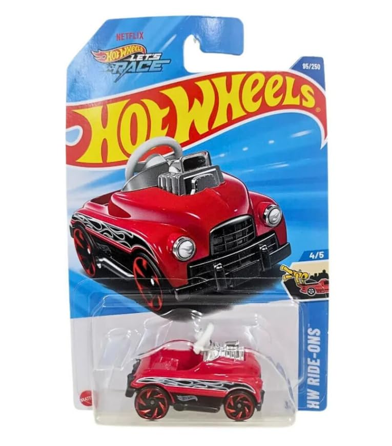 Hot Wheels Pedal Driver [Red], HW Ride-Ons 4/5, 95/250, 1:64 Scale Diecast Car