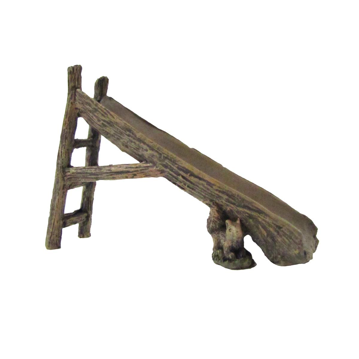 Treasure Gurus Miniature Wood Log Playground Slide Fairy Garden Landscape Decor Mini Outdoor Dollhouse Accessory
