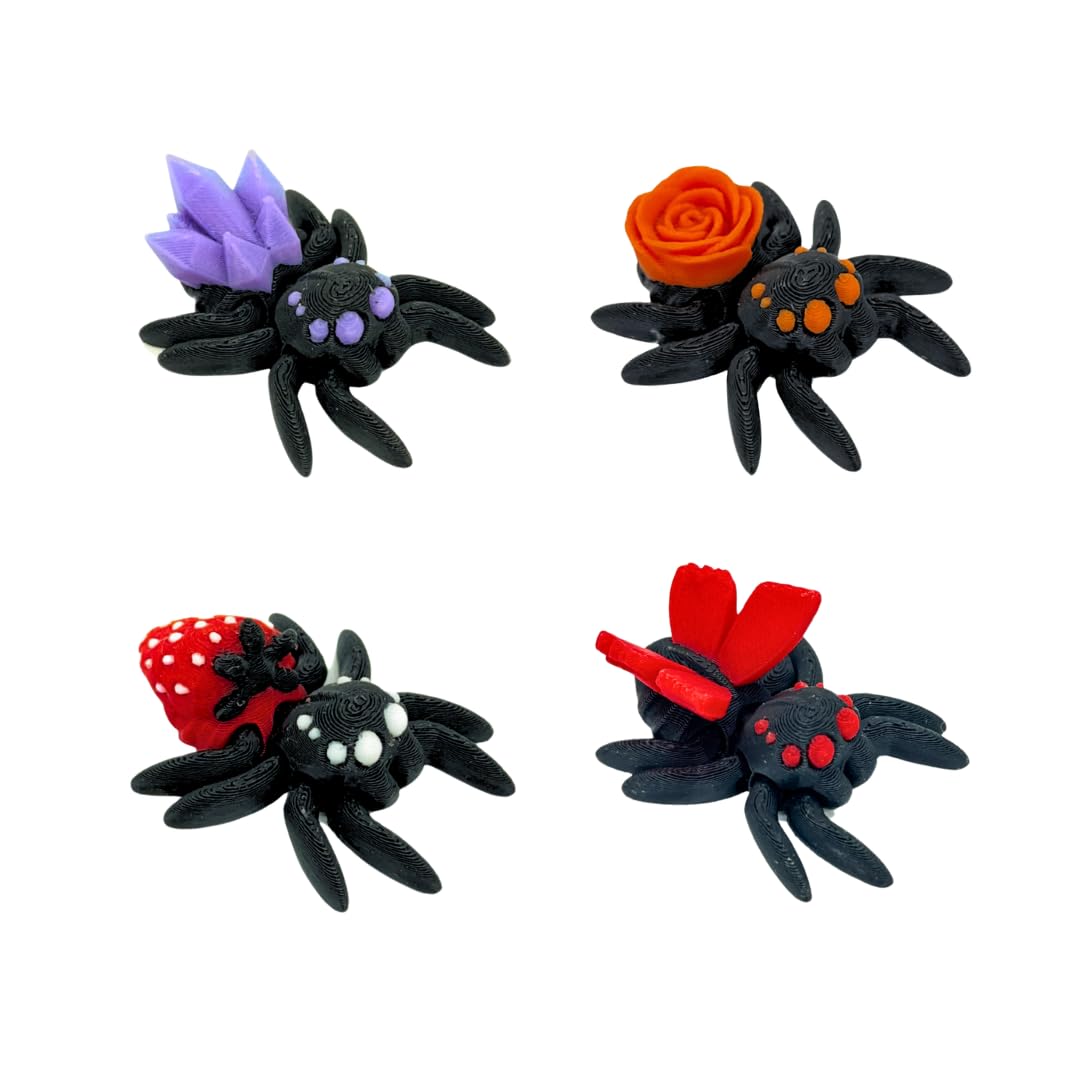 EnderToys 10-Piece Mini Spiders - 3D Printed Spider Fidgets