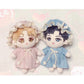 niannyyhouse 20cm Plush Doll Clothes Pajama Suit Hat Dress 8in Doll Accessories Dress Up (Pink-Purple)