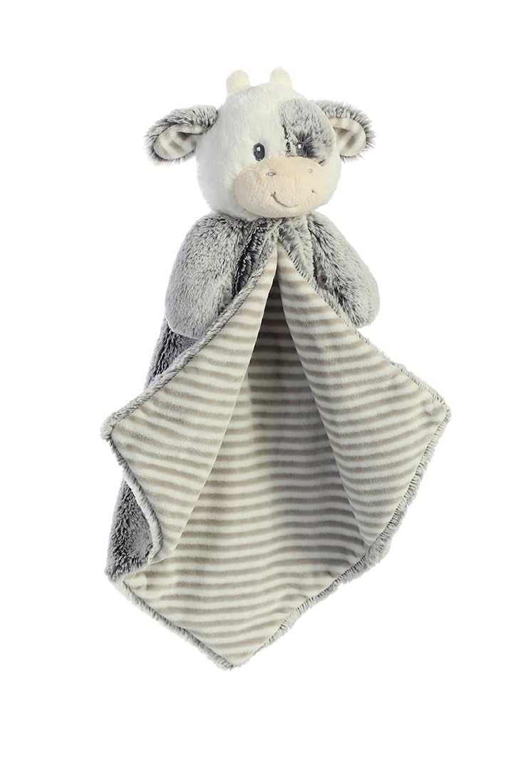 ebba Aurora® Snuggly Cuddlers Luvster™ Coby Cow Baby Stuffed Animal - A Perfect Cuddle Companion for Naps and Bedtime - for Parents, Caregivers,