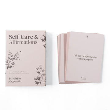 Rabble Self-Care and Affirmations Deck - 52 Affirmations and 52 Self Care Exercises