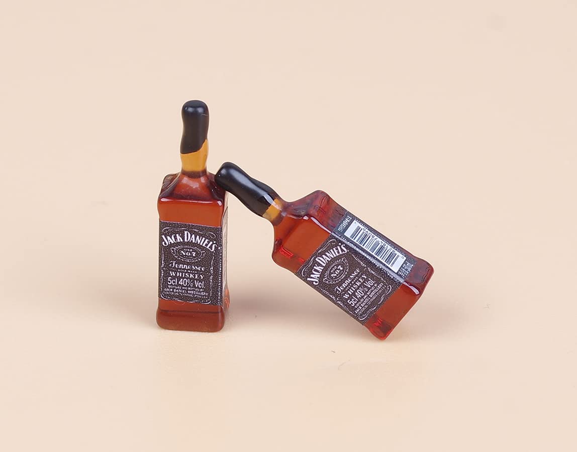 40Pcs Tiny Miniature Mini Whiskey Bottles Toys, 1:24 Dollhouse Kitchen Accessories Wine Decoration, Cute Wine Bottle Models for Fairy Garden Pub Bar