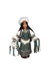 KINNEX COLLECTIONS SINCE 1997 16" Collectible Native American Indian Porcelain Doll (D16725)