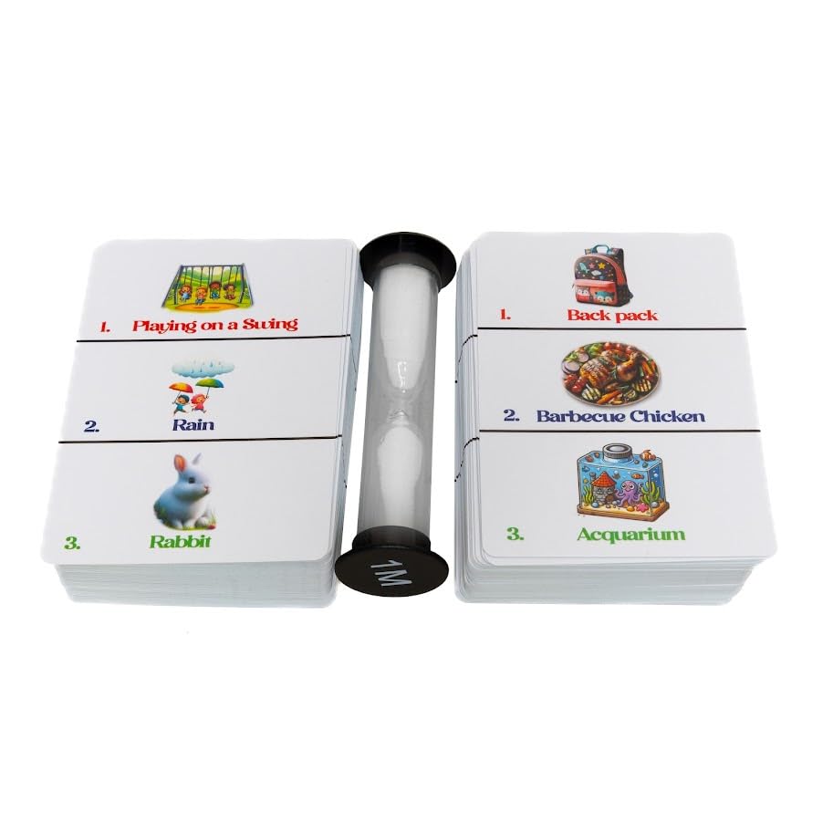 Plearn Pieces Family Charades - for Kids & Families | 4+ Players | Family Bonding Game | Stocking Stuffers | Ages 4+ |