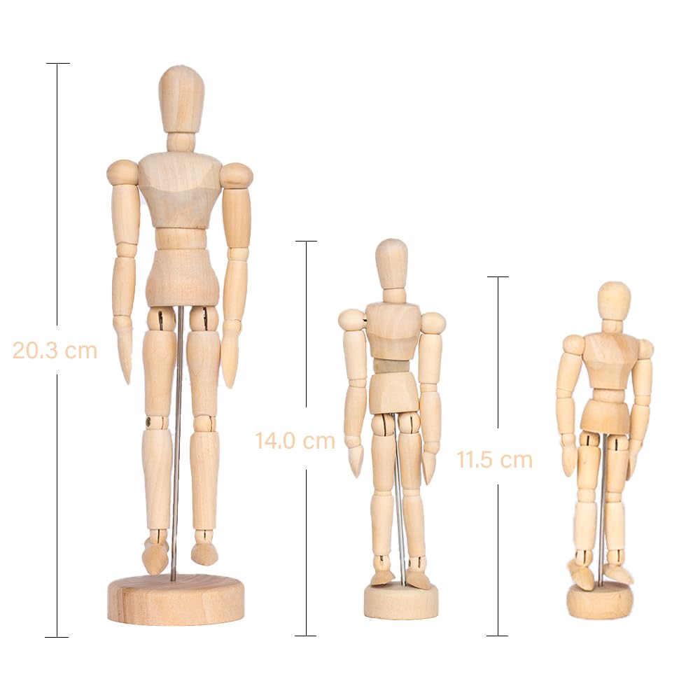 ZXZCTTC Wooden Manikin Mannequin Sketching Lay Figure Drawing Model Aid Human Figure Artist Draw Painting Model Mannequin Jointed Doll for Art Drawing
