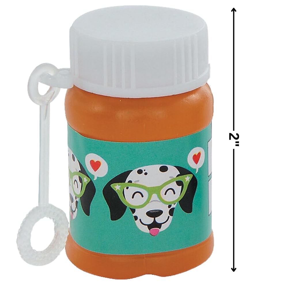 Dog Party Mini Bubble Bottles - Toys - 24 Pieces