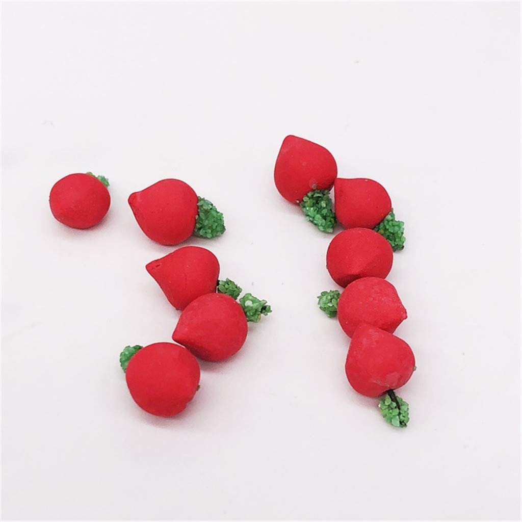 SXFSE Dollhouse Decoration Accessories, 10Pcs 1:12 Dollhouse Miniature Vegetable Carrot Kitchen Dining Model