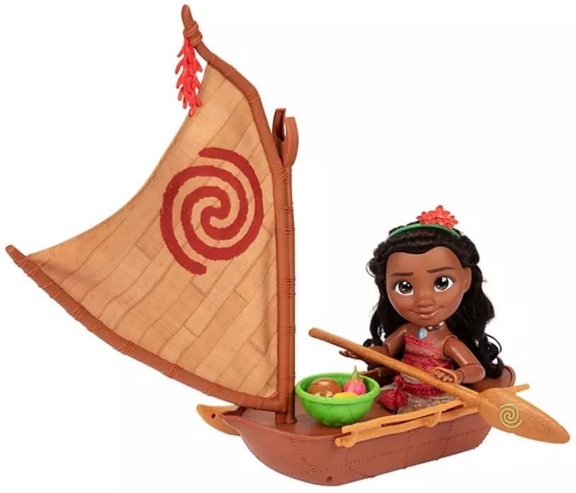 Disney Princess Moana Articulated Toddler Doll with Voyager Canoe